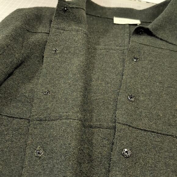 Caractere Forest Green Wool Jacket, Snap Closures, size 8, made in Italy - Picture 7 of 9